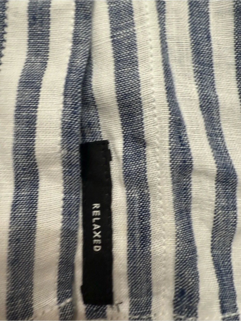J.Crew Blue & White Striped Short Sleeve Linen Button-Down Shirt – Relaxed Fit